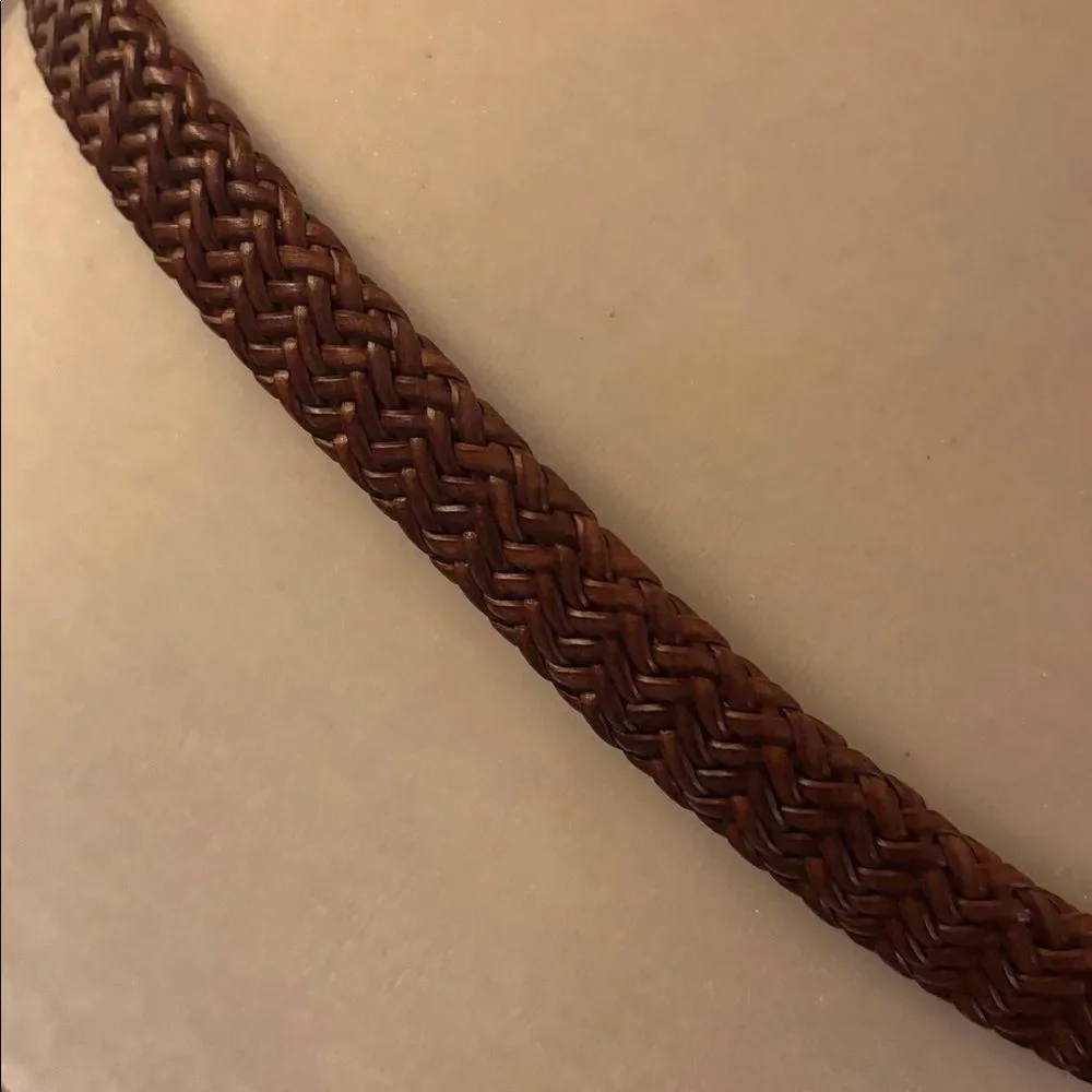 Vintage Braided Leather Belt